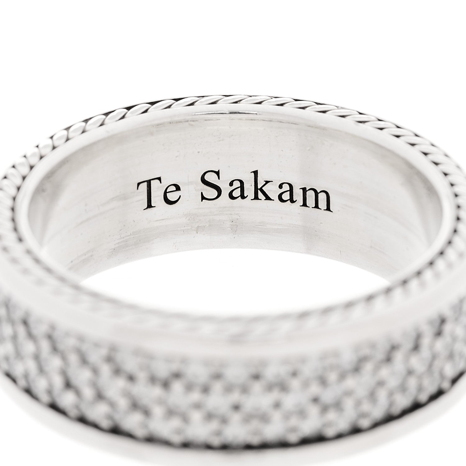 David Yurman Sterling Silver Diamond Streamline Three-Row Band Ring 65 11 5 of 5