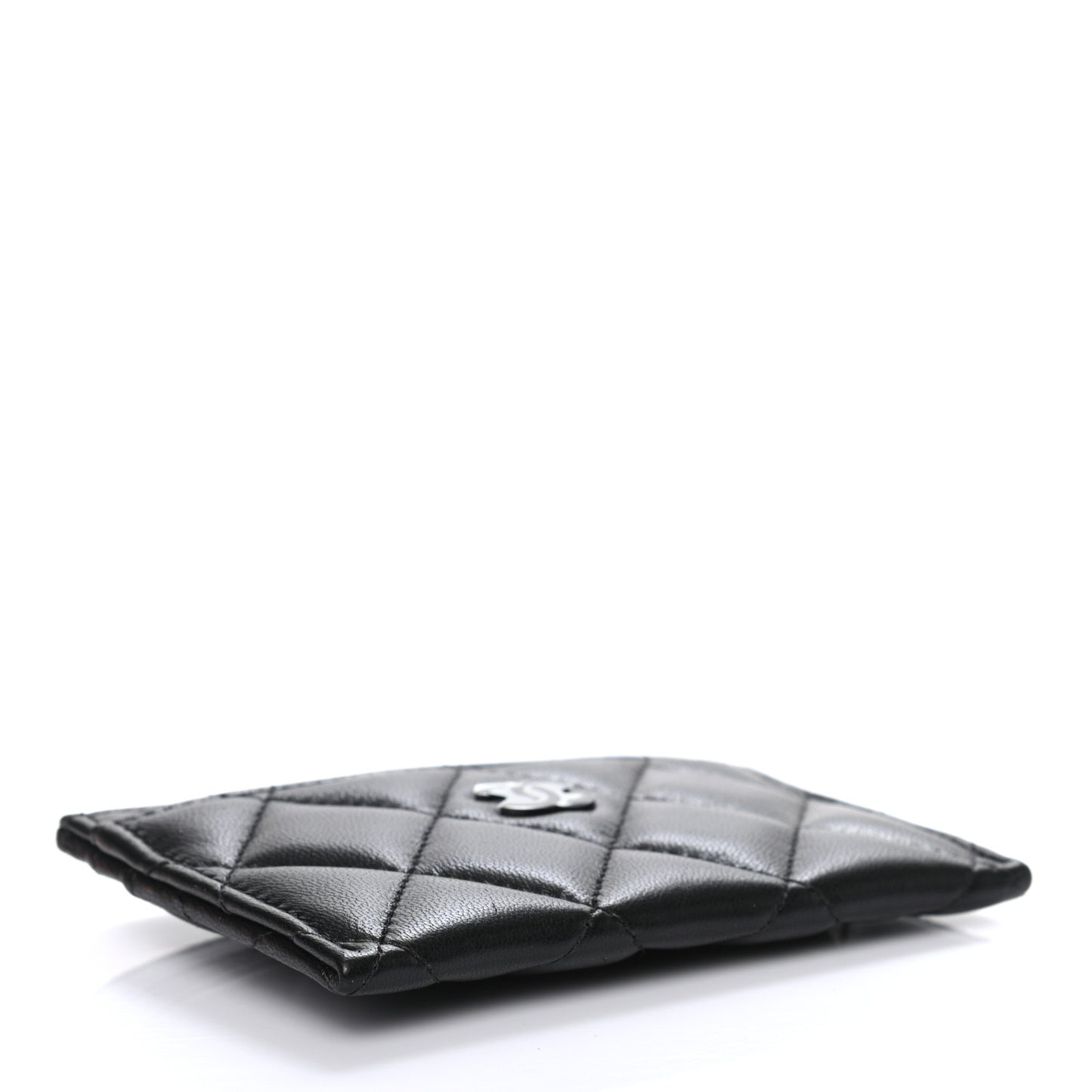 Lambskin Quilted Card Holder So Black