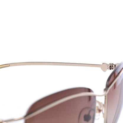 Chanel Cat Eye Sunglasses 4181 Gold 7 of 9