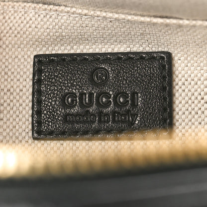 Gucci Sakai Be Green Calfskin Diagonal Stitched Small Blondie Shoulder Bag Black 6 of 9