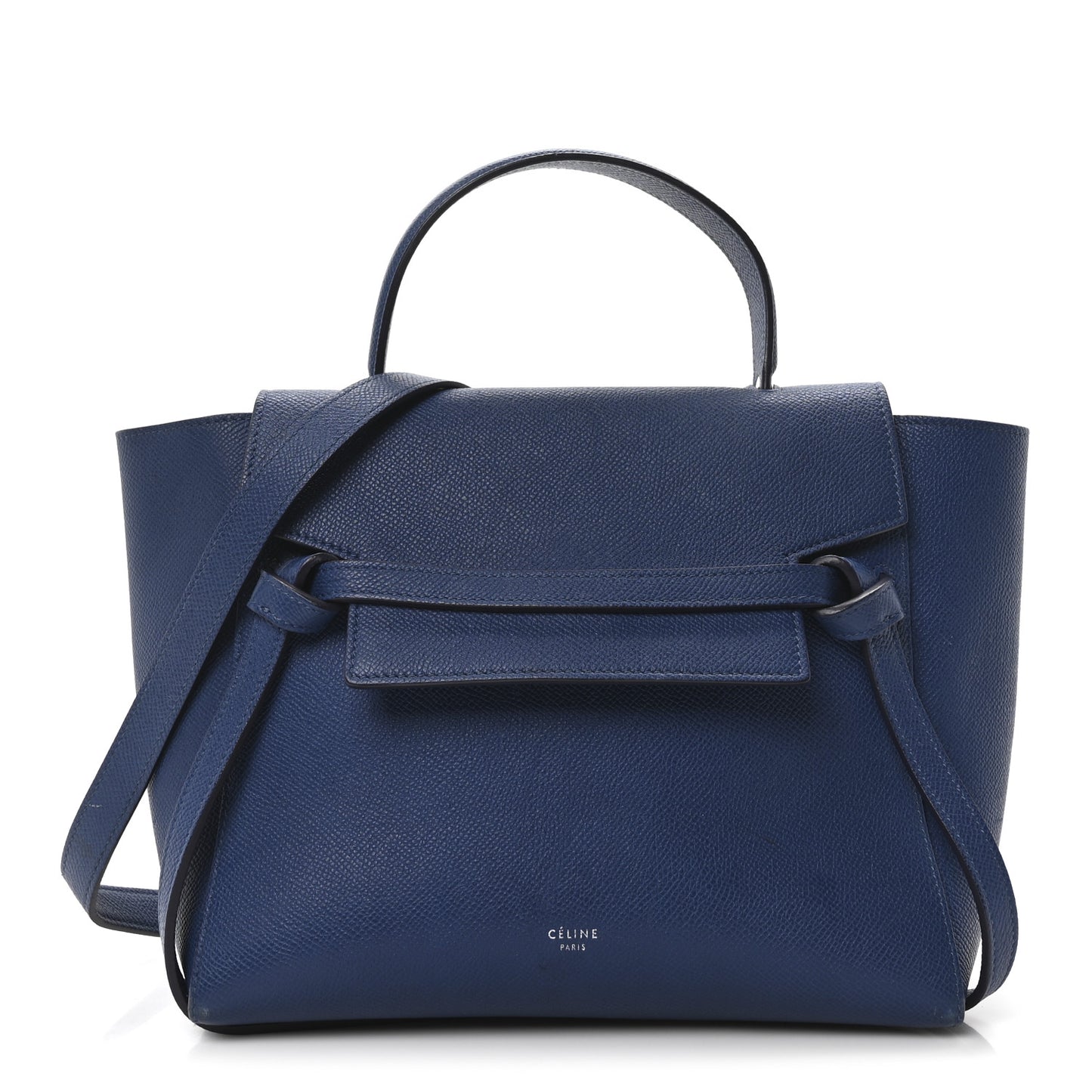 Grained Calfskin Micro Belt Bag Indigo