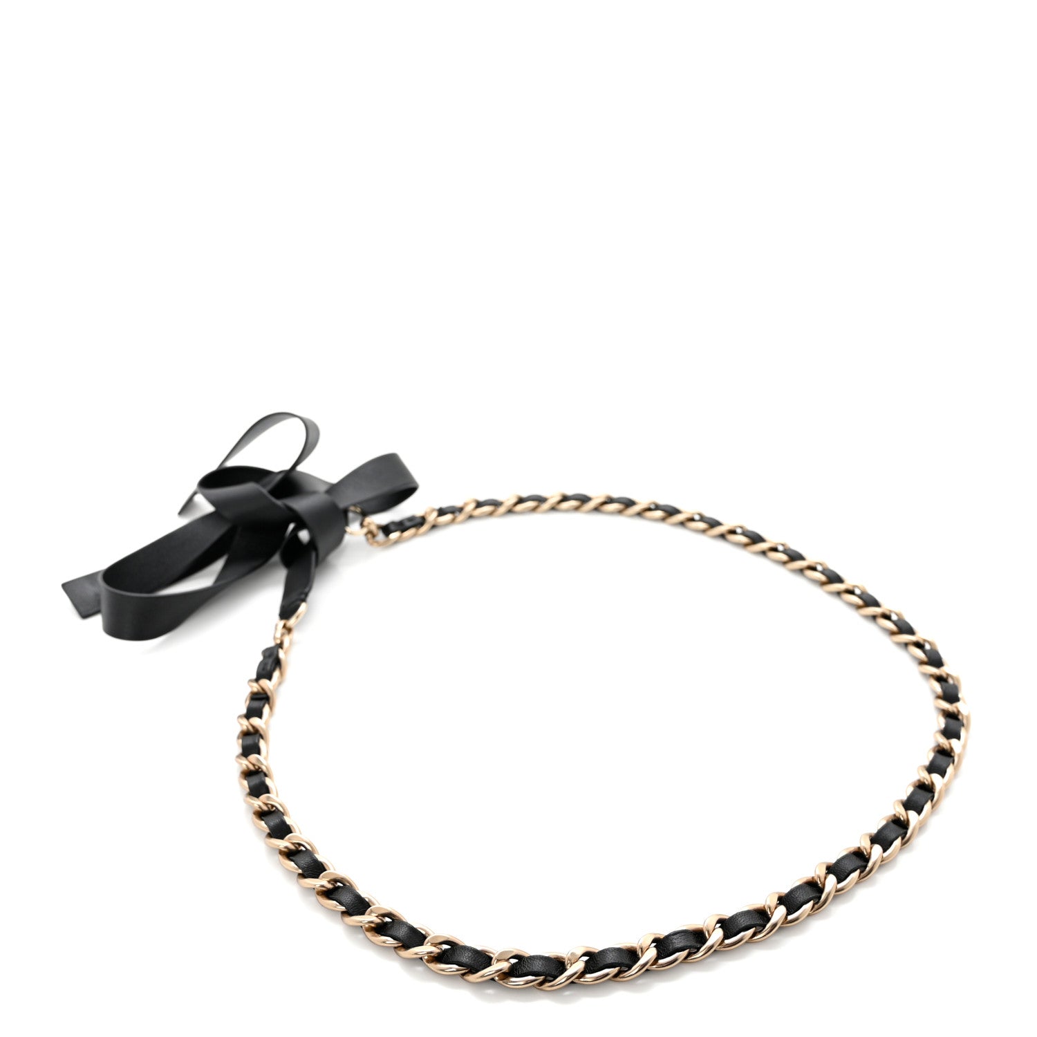 Chanel Lambskin Chain CC Bow Belt M 80 32 Black 2 of 4