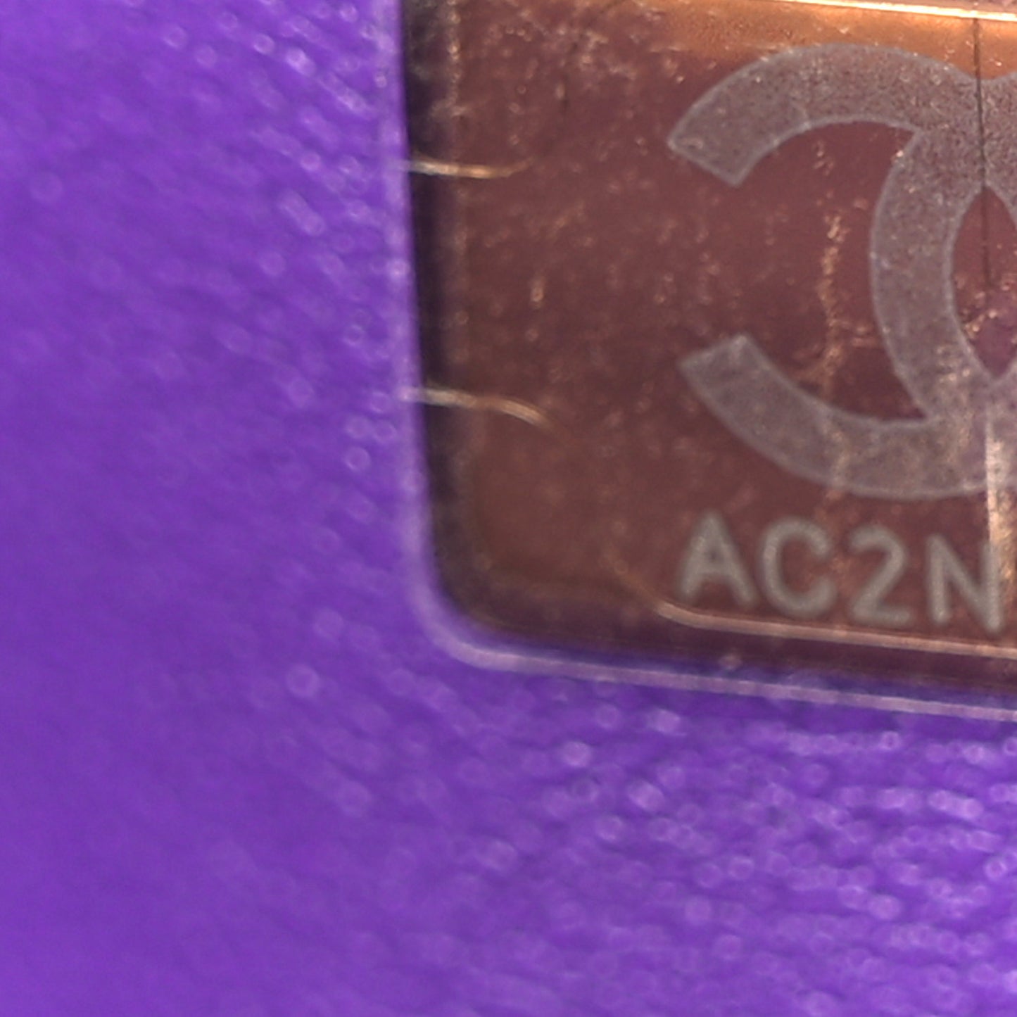 Caviar Quilted Medium Double Flap Purple