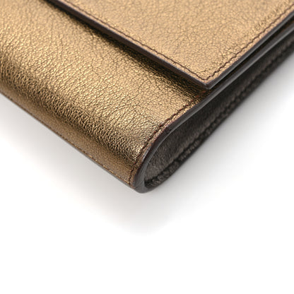Saint Laurent Metallic Calfskin Monogram Belle de Jour Chain Clutch Gold 8 of 8