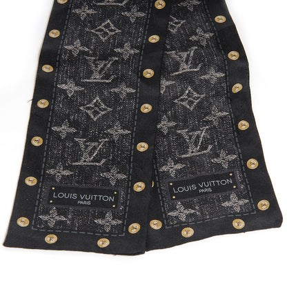 Louis Vuitton Silk Monogram New Denim Bandeau Black 4 of 4