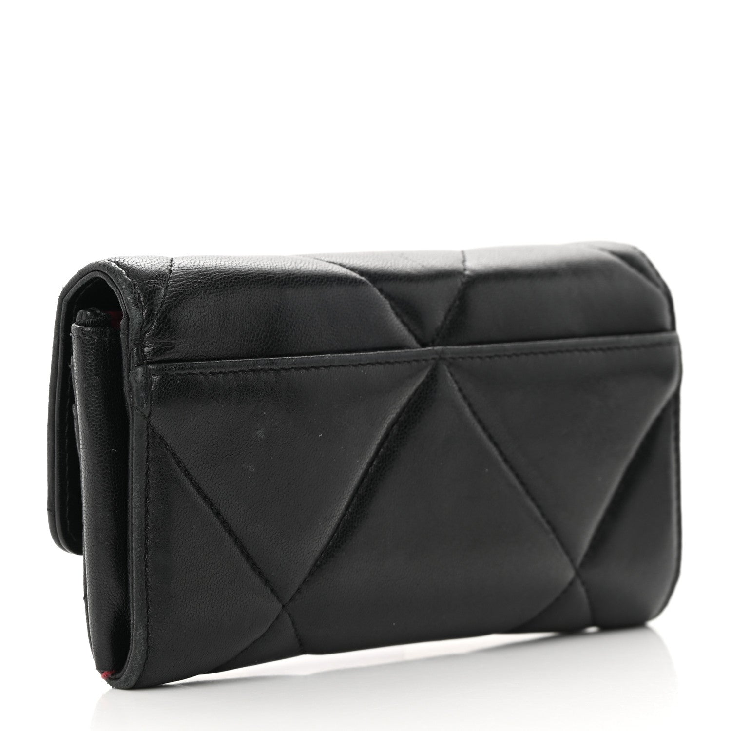 Chanel Lambskin Quilted Chanel 19 Flap Wallet Black 3 of 18