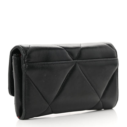 Chanel Lambskin Quilted Chanel 19 Flap Wallet Black 3 of 18