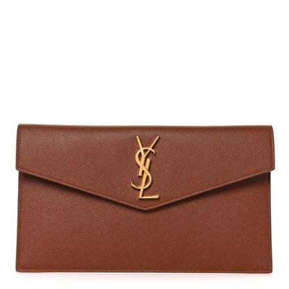 Saint Laurent Grain De Poudre Uptown Pouch Brick 1 of 14