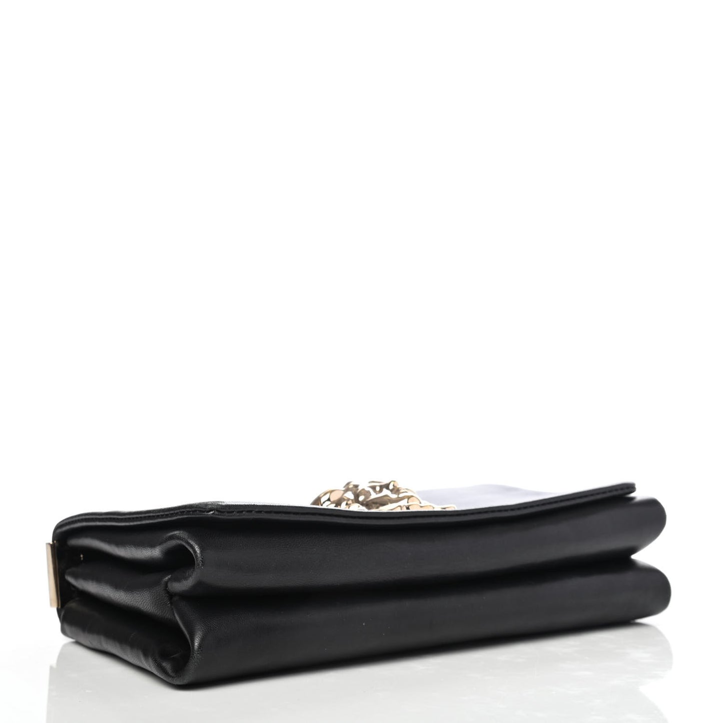 Nappa Palazzo Medusa Chain Shoulder Bag Black