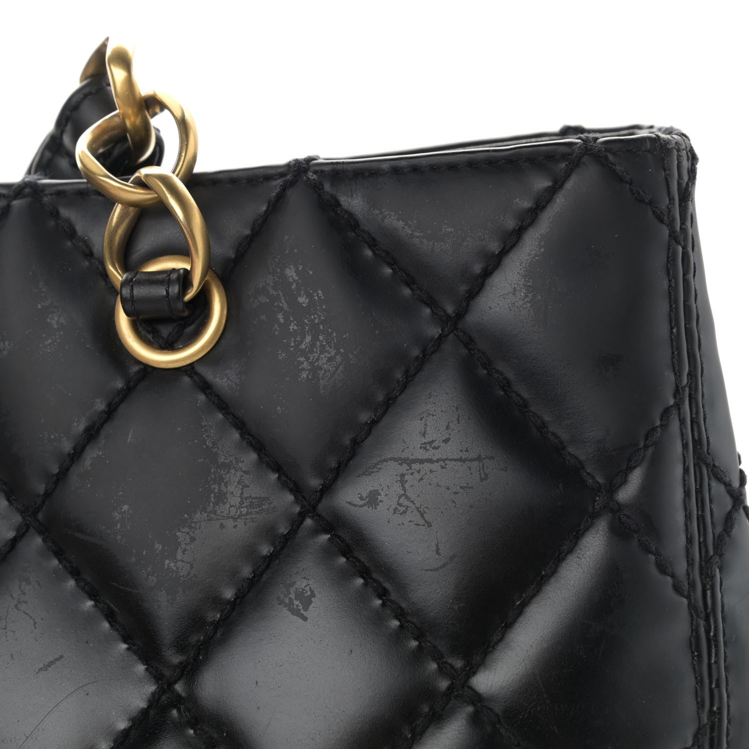 Chanel Calfskin Stitch Surpique Tote Black 20 of 22