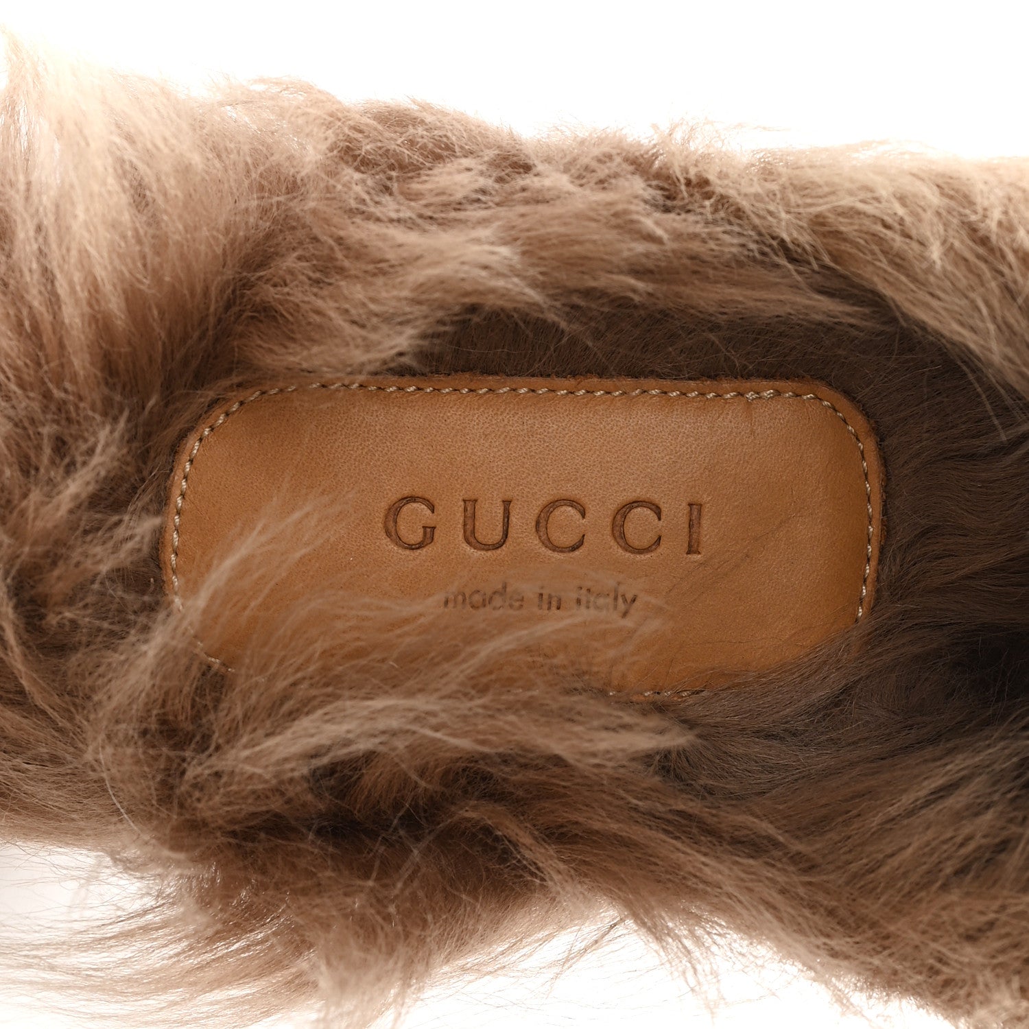 Gucci Calfskin Fur Womens Princetown Slippers 36 Black 8 of 9