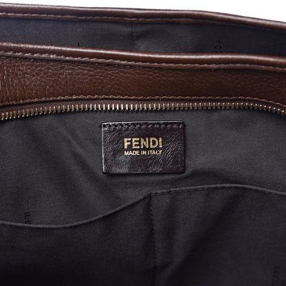Fendi Zucca Vitello Artic Grande Shopping Tote Tobacco Castagna 6 of 16