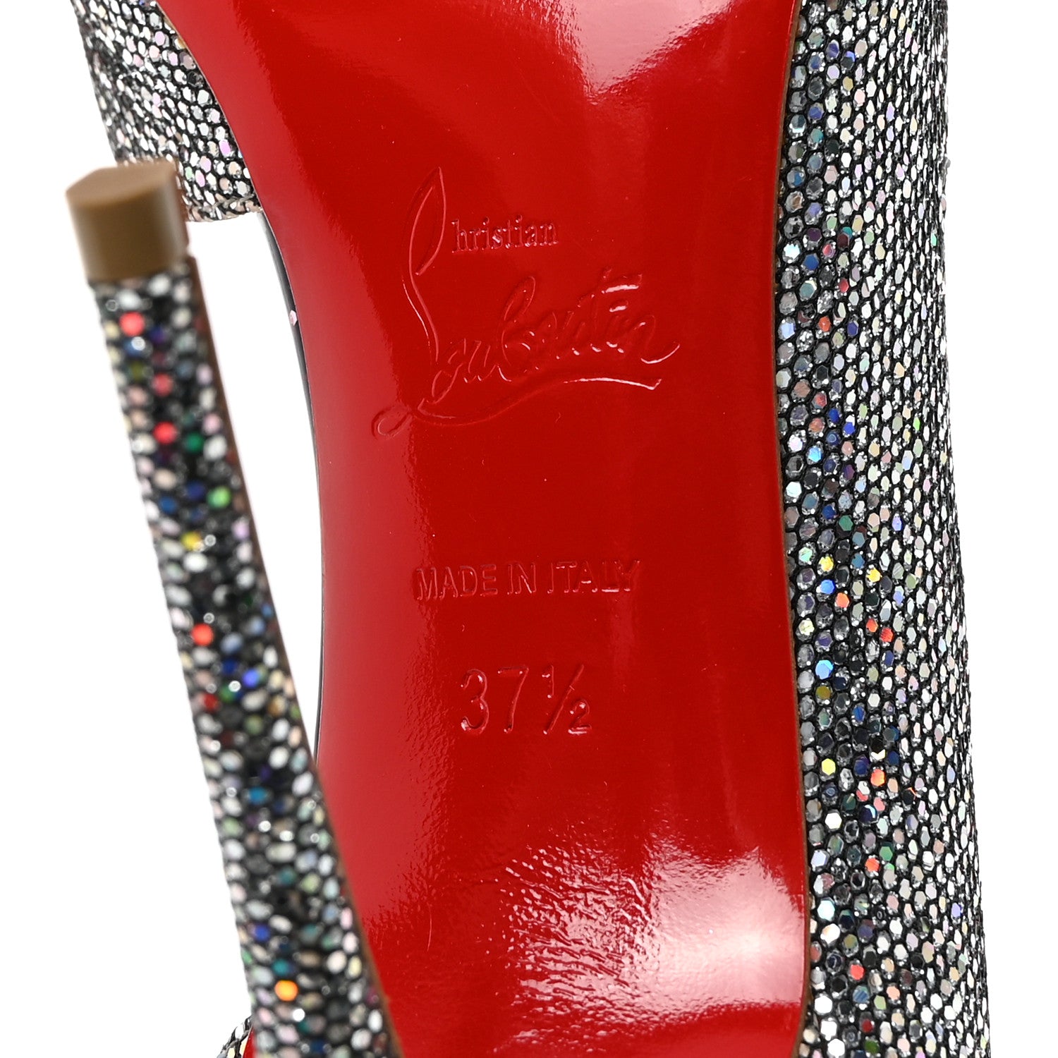 Christian Louboutin Patent Glitter Disco Ball Iriza 100 Pumps 37.5 Purple Pop Multicolor 7 of 7