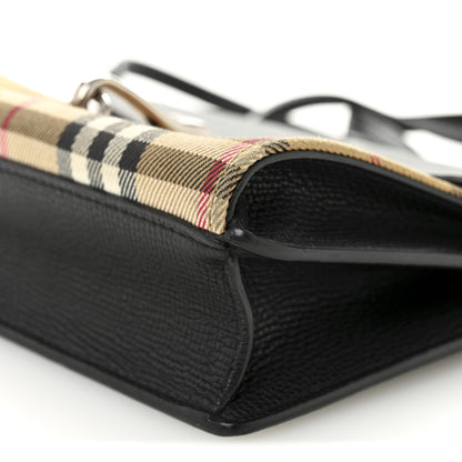 Burberry Derby Calfskin Vintage Check Small Macken Crossbody Bag Black 10 of 11