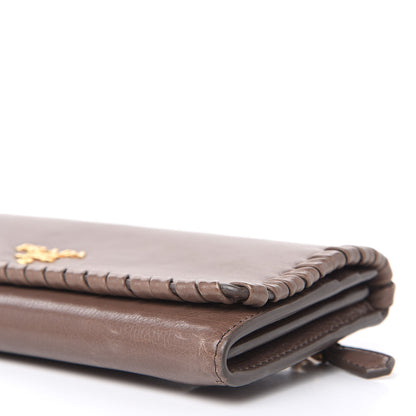 Prada Glace Infilature Flap Wallet Argilla Pomice 9 of 15