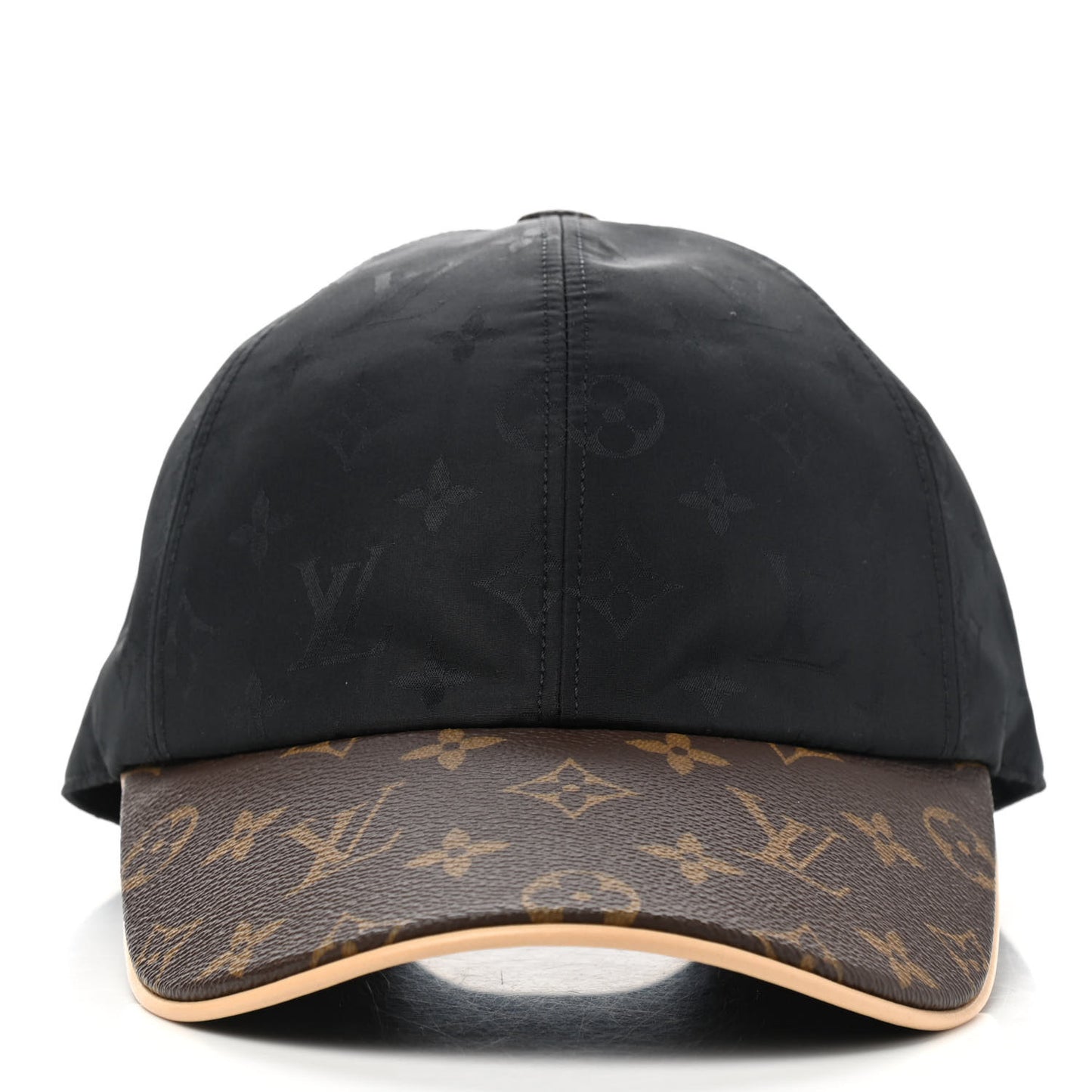 Polyester Silk Monogram LV Get Ready Cap M Black