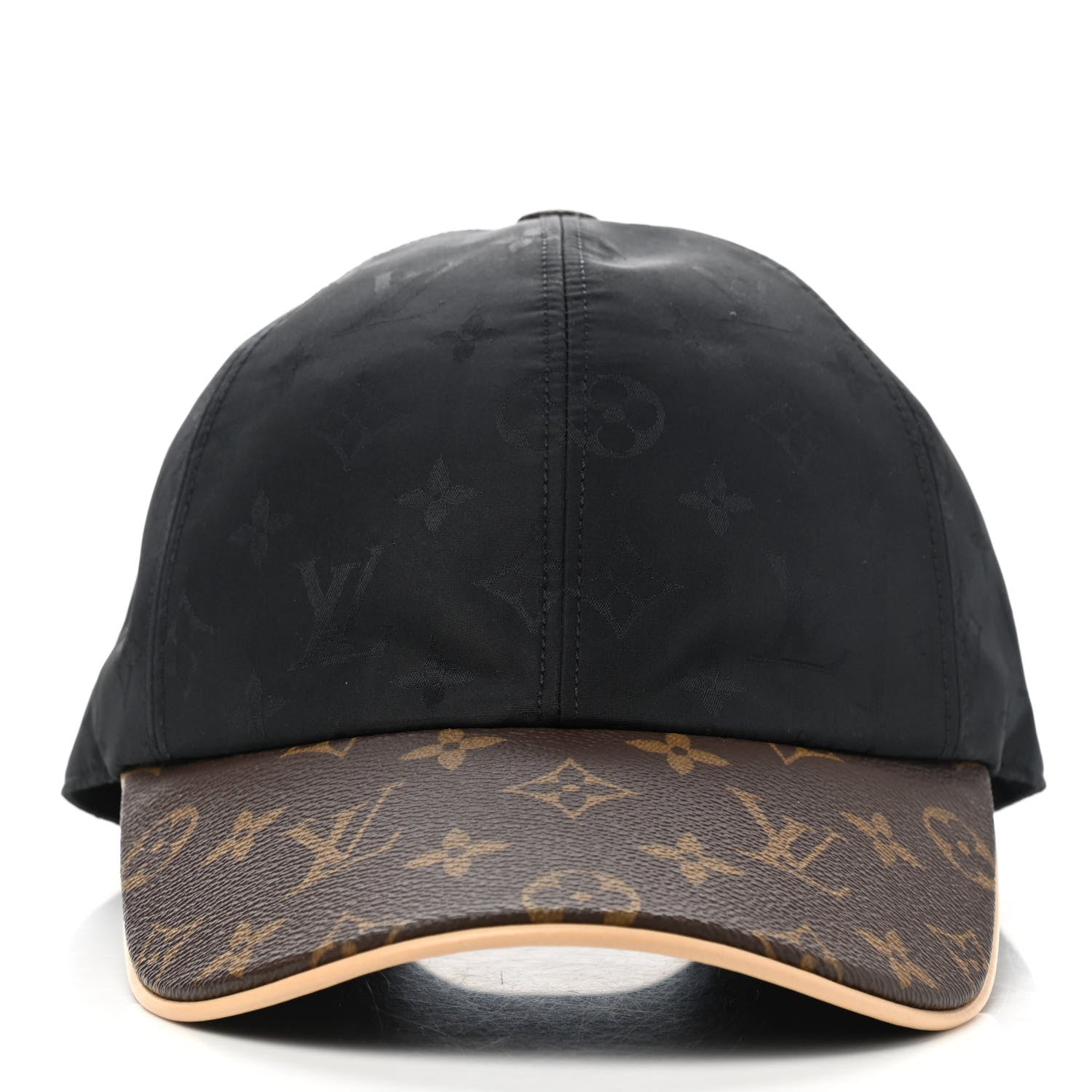 Louis Vuitton Polyester Silk Monogram LV Get Ready Cap M Black 3 of 8