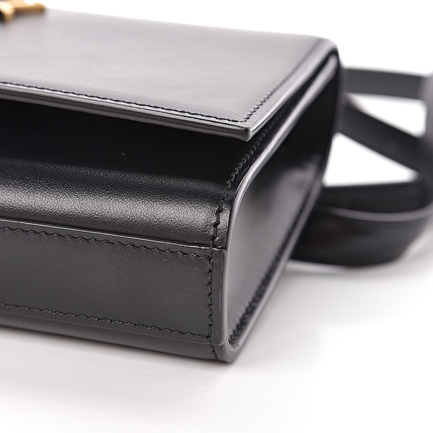 Saint Laurent Smooth Calfskin Monogram Palm Tree Kate Belt Bag Black 6 of 8