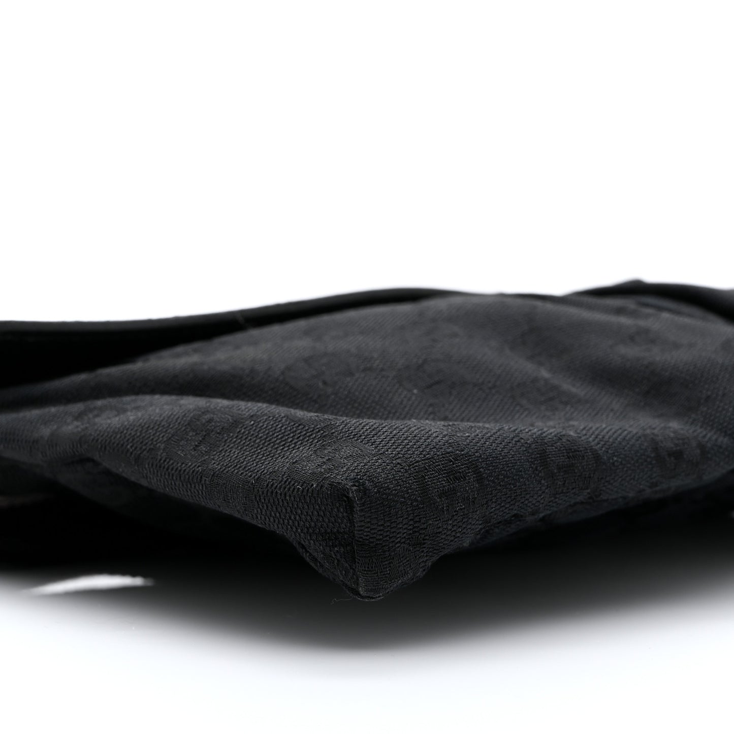 GG Monogram Double Pocket Belt Bag Black