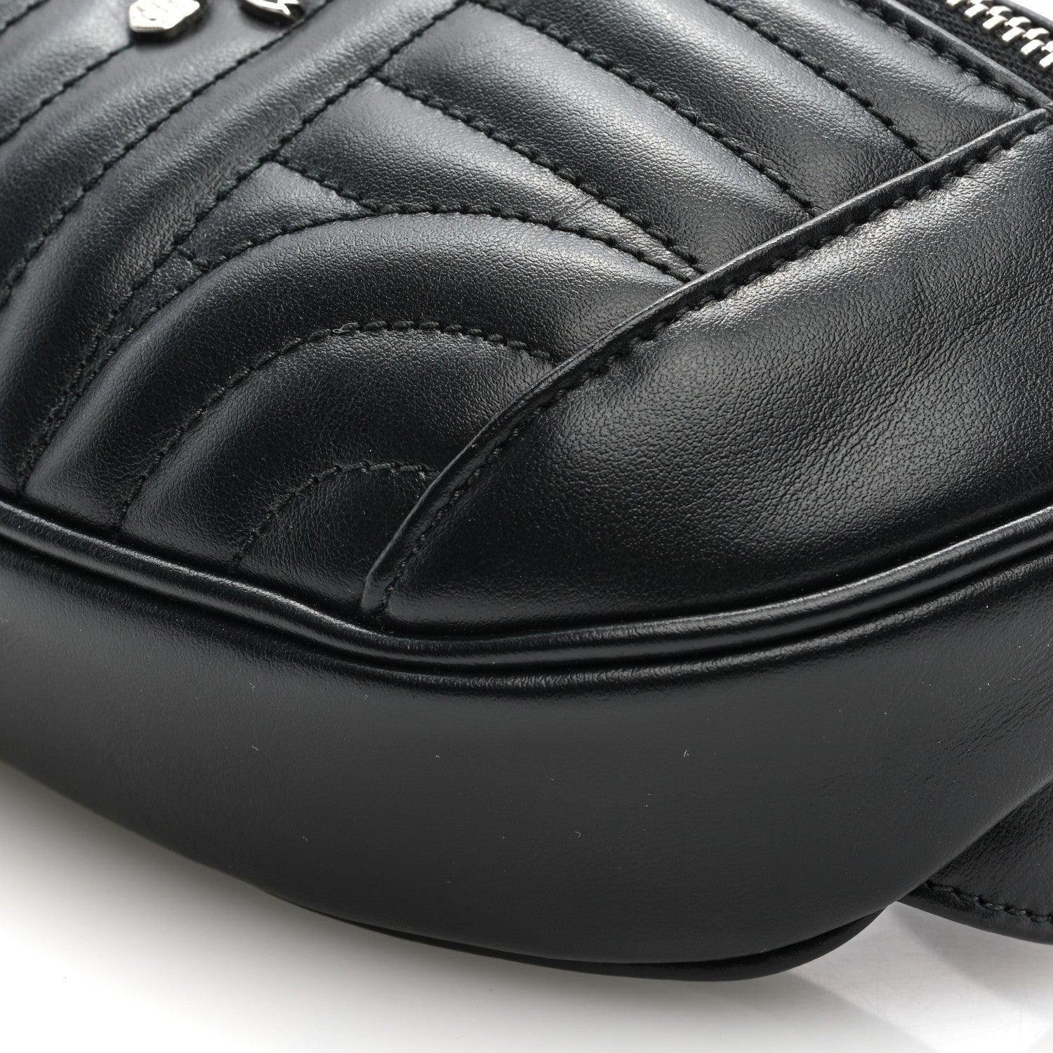 Prada Soft Calfskin Impunture Diagramme Belt Bag Black 10 of 10