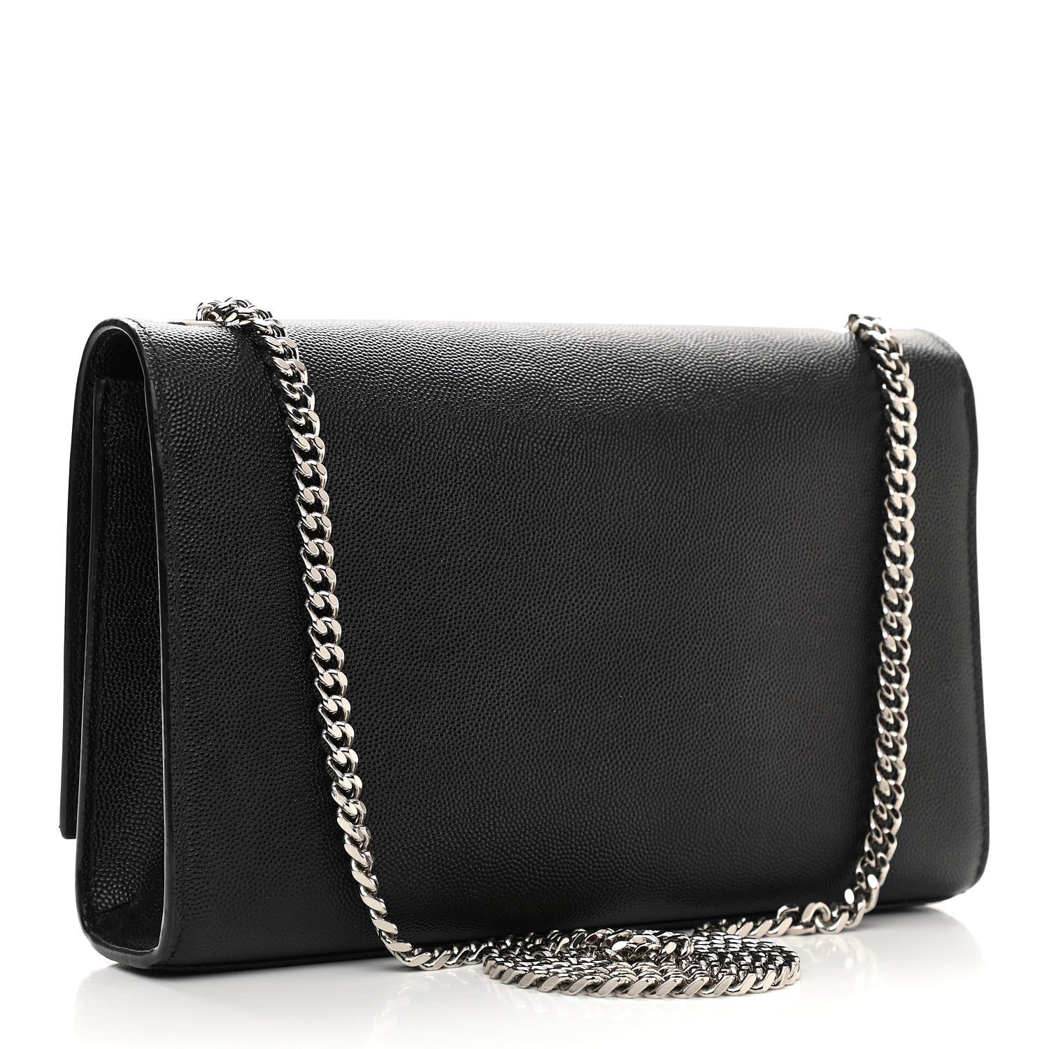Saint Laurent Grain De Poudre Small Monogram Kate Satchel Black 3 of 10