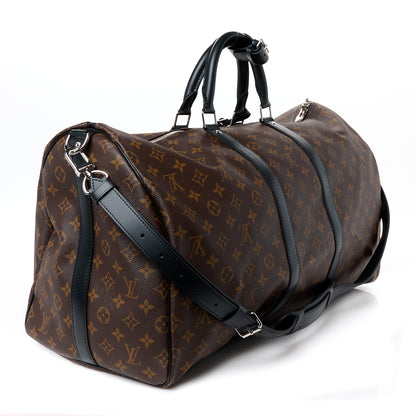 Louis Vuitton Monogram Macassar Keepall Bandouliere 55 3 of 13