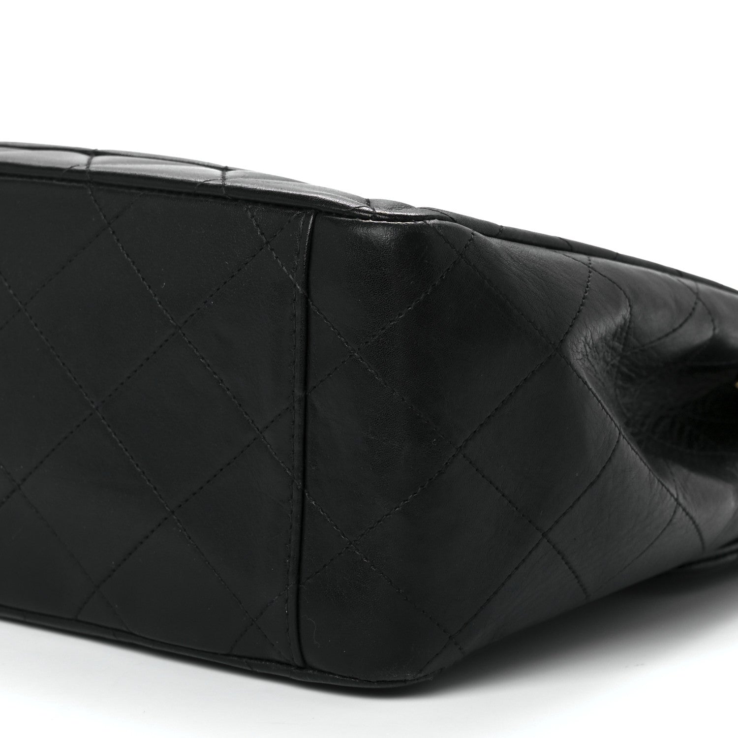 Chanel Lambskin Quilted XL Jumbo Single Flap Black 12 of 12