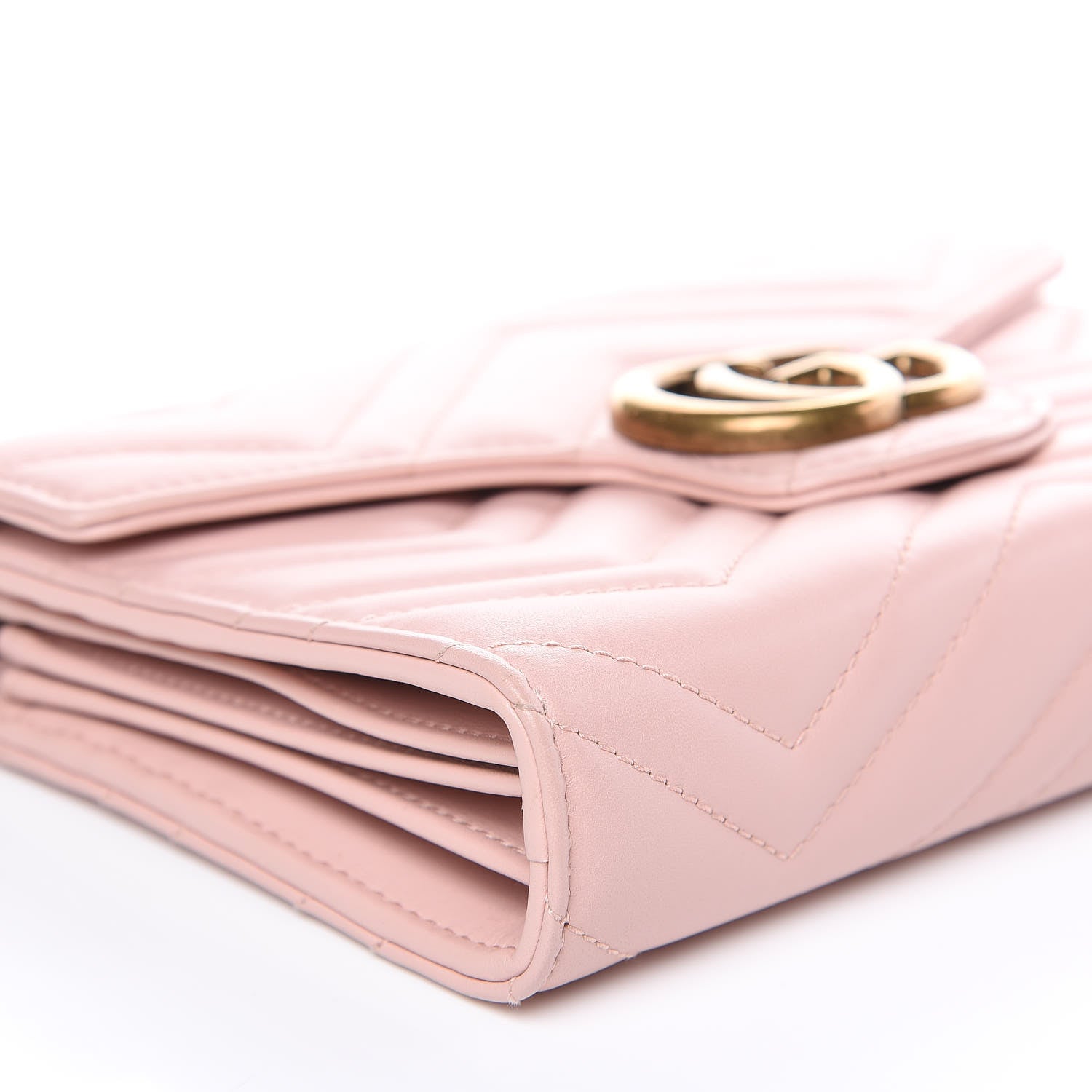 Gucci Calfskin Matelasse GG Marmont Chain Wallet Perfect Pink 8 of 10