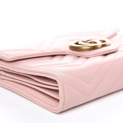 Gucci Calfskin Matelasse GG Marmont Chain Wallet Perfect Pink 8 of 10