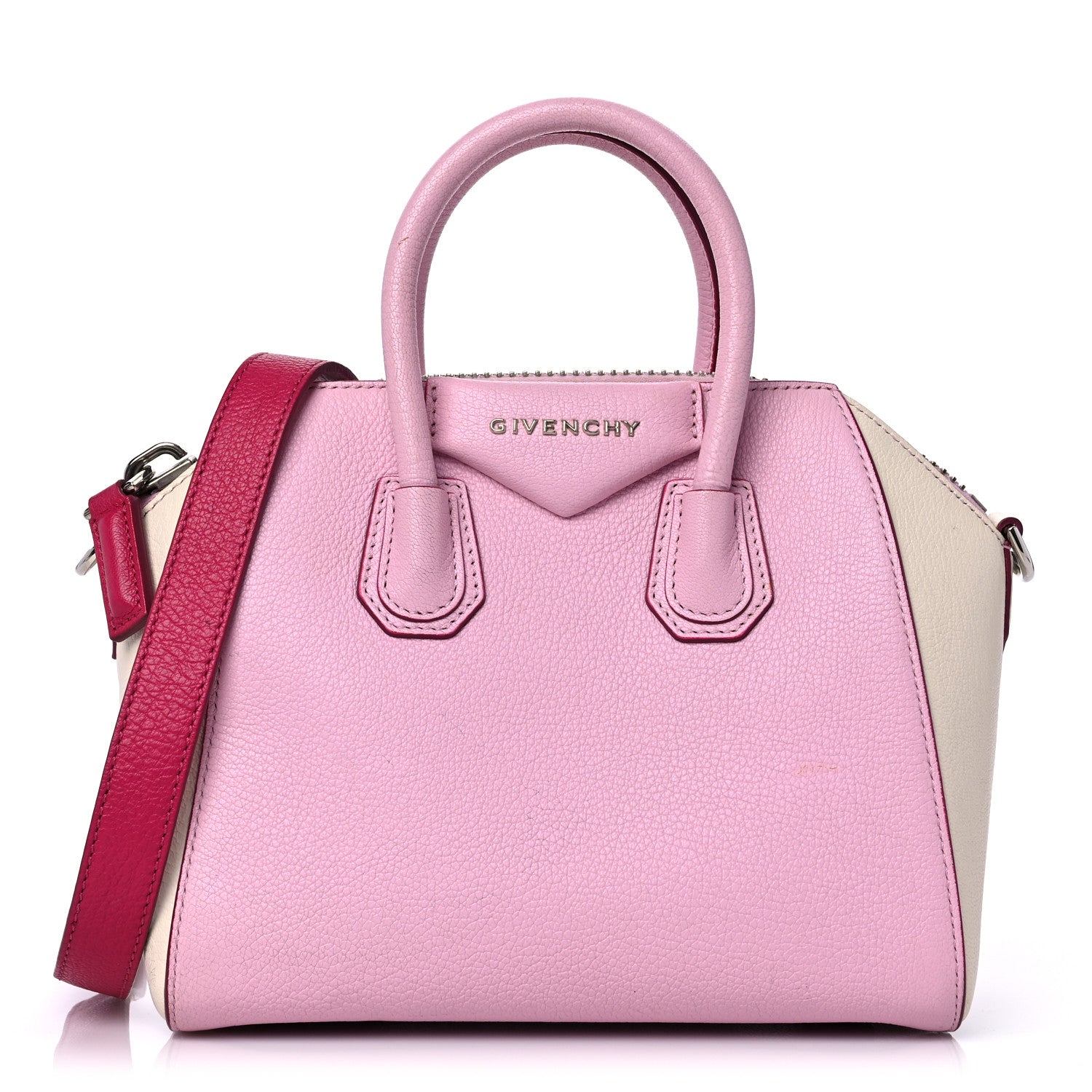 Givenchy Sugar Goatskin Mini Tri-Color Antigona Bright Pink White Fuchsia 1 of 16