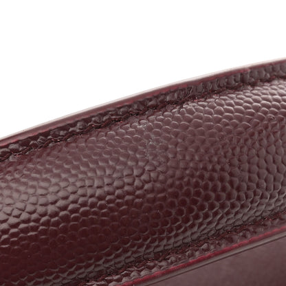 Saint Laurent Grain de Poudre Medium Classic Monogram Cassandra Top Handle Rouge Legion 16 of 16