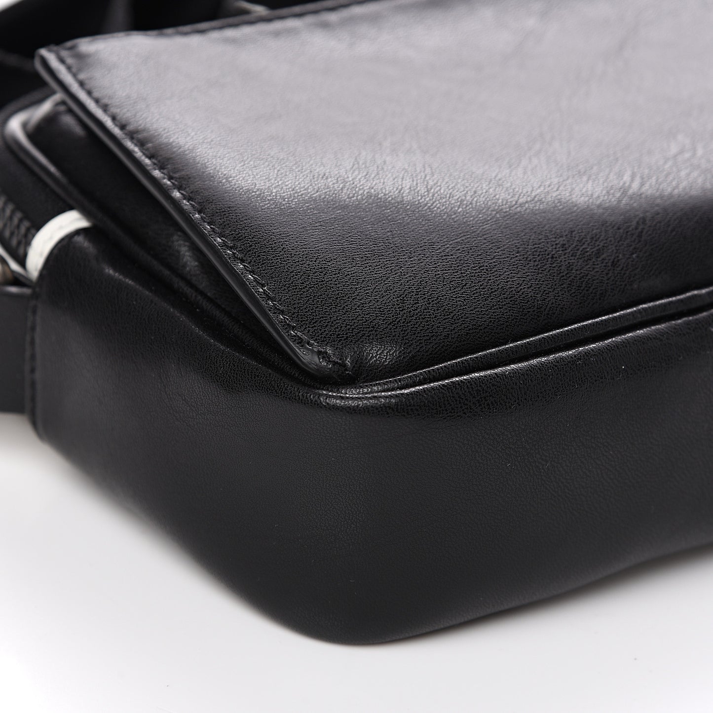 Calfskin MC3 Crossbody Bag Black White