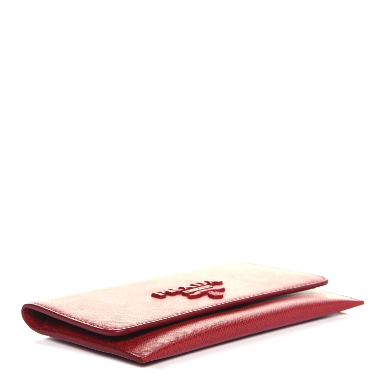 Prada Saffiano Monochrome Flap Wallet Fuoco 5 of 9