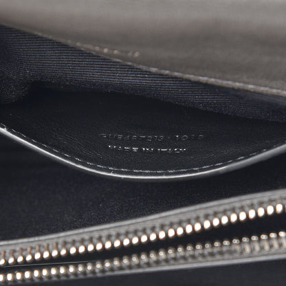 Saint Laurent Sheepskin Matelasse Chevron Monogram Medium College Bag Asphalt 8 of 10