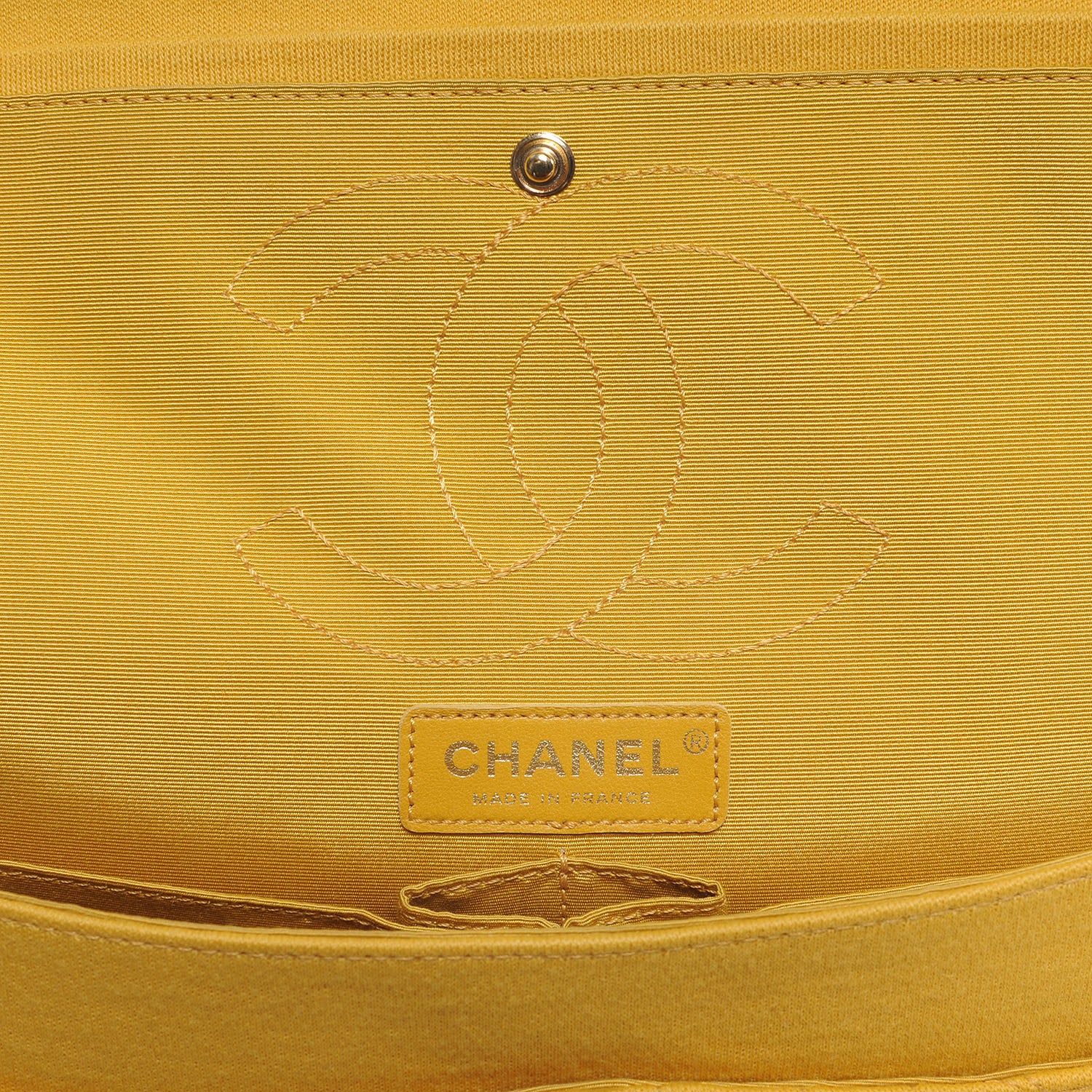 Chanel Jersey Crocodile Reissue Medium Flap Yellow 6 of 8