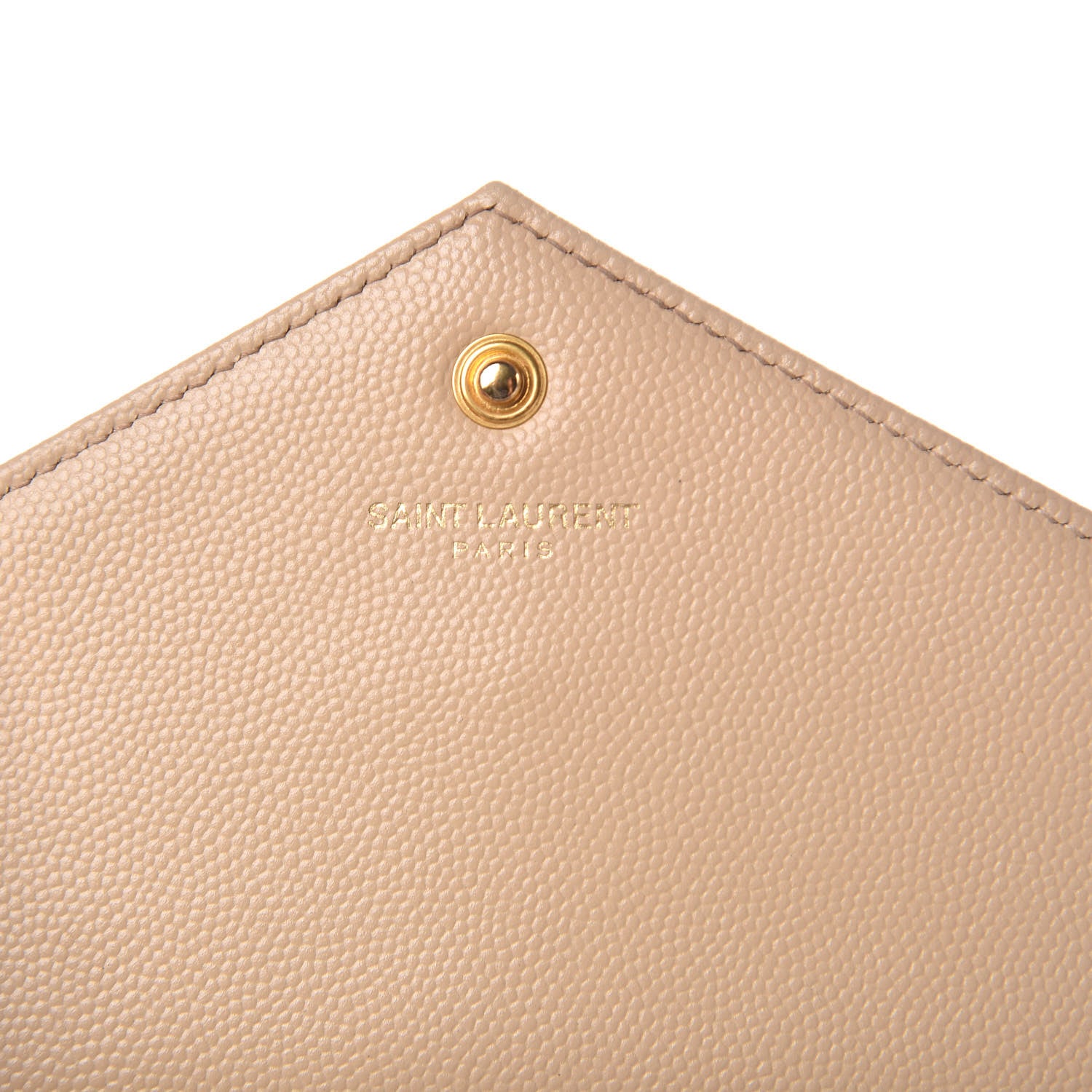 Saint Laurent Grain De Poudre Matelasse Chevron Monogram Chain Wallet Nude Powder 7 of 10