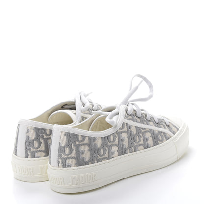 Christian Dior Canvas Oblique Walk'N'Dior Low Top Sneakers 38.5 Grey Stone 4 of 9