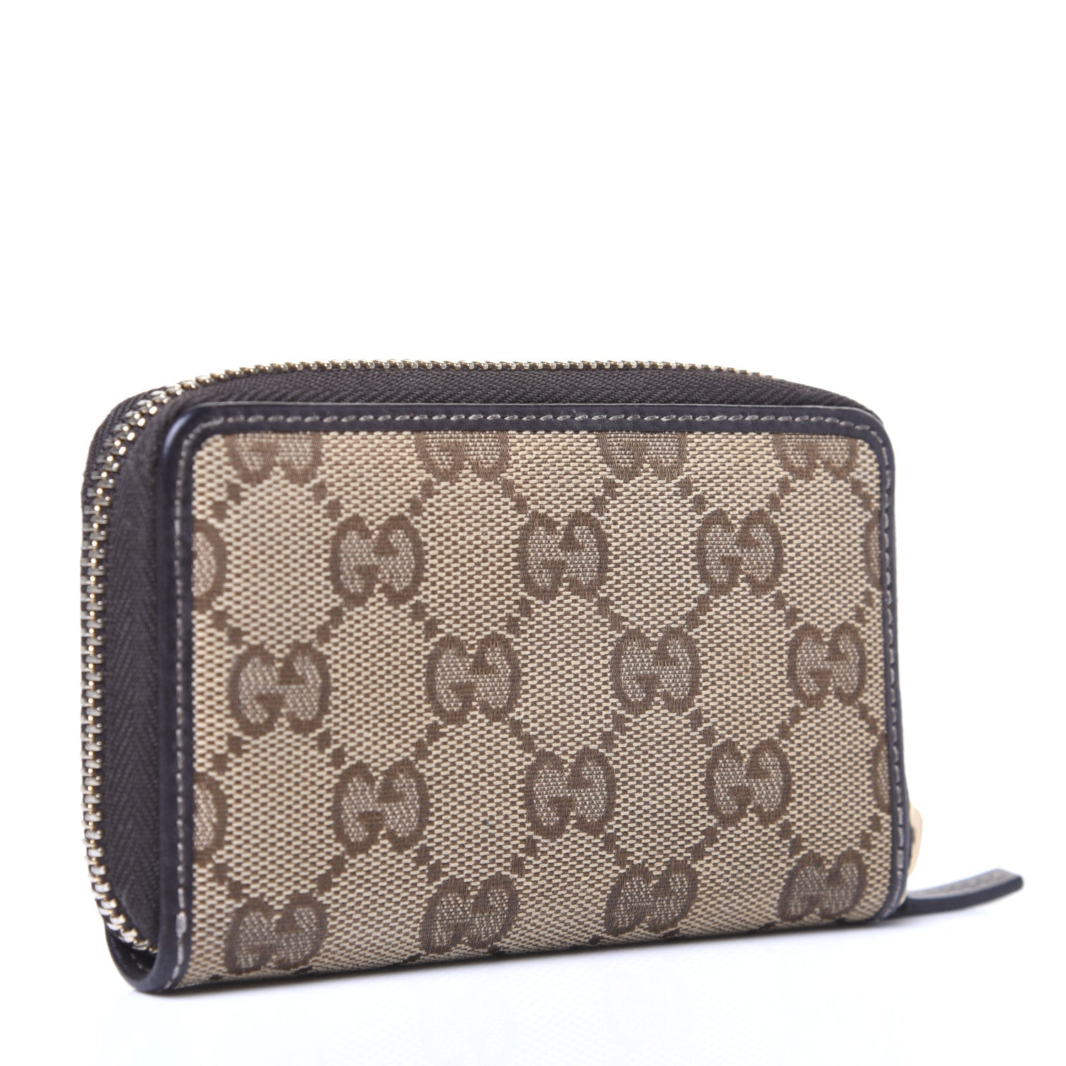 Gucci Monogram Zip Around Card Case Brown 3 of 10