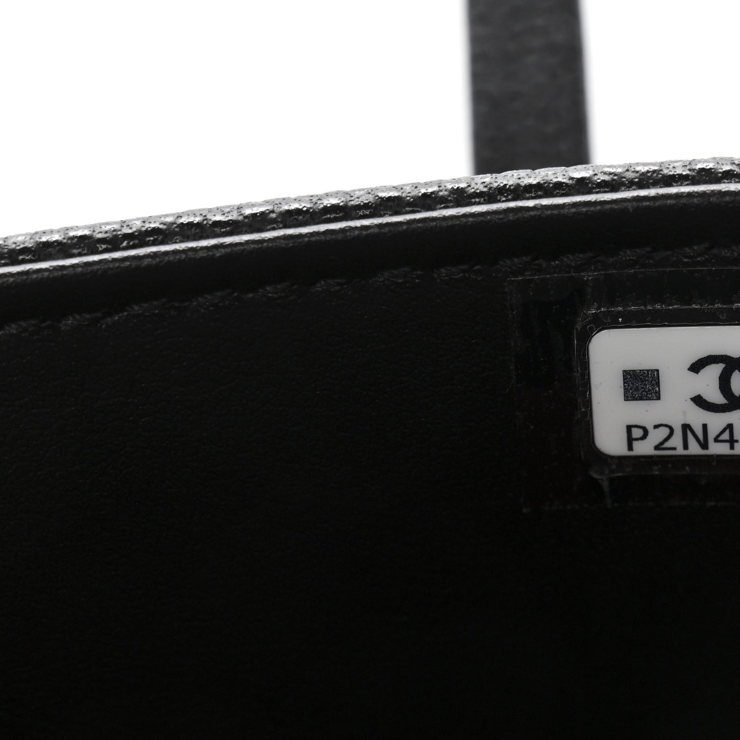 Shiny Caviar Mini Preppy Coco Shoulder Bag Black