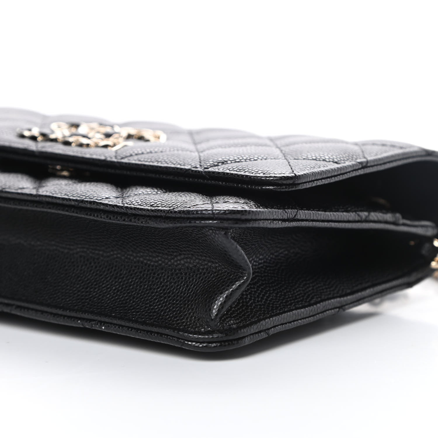 Chanel Caviar Quilted French New Wave Chain CC Wallet On Chain WOC Black 11 of 12