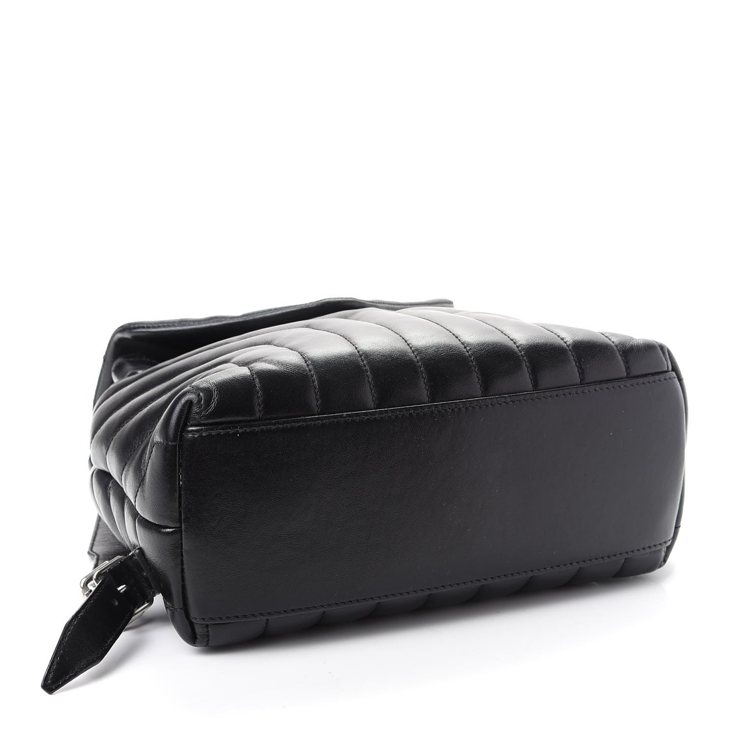Saint Laurent Calfskin Y Quilted Monogram Small Loulou Backpack Black 3 of 9