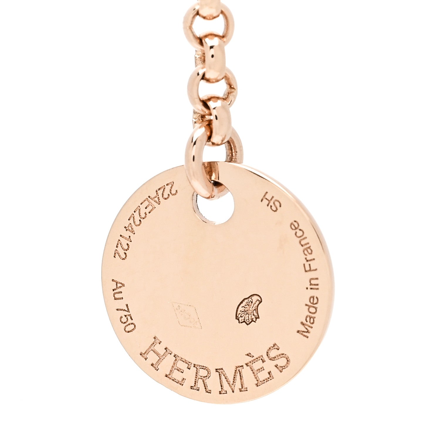 Hermes 18K Rose Gold PM Kelly Clochette Bracelet SH 3 of 4