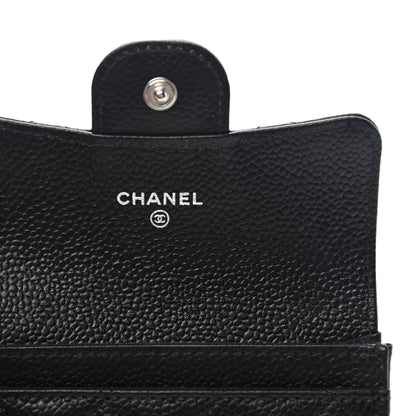 Chanel Caviar Quilted Flap Card Holder Wallet Black 6 of 9