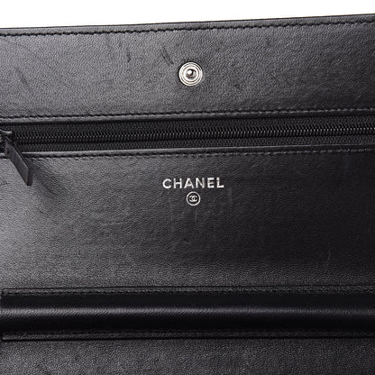 Chanel Lambskin Quilted Wallet On Chain WOC Black 6 of 12