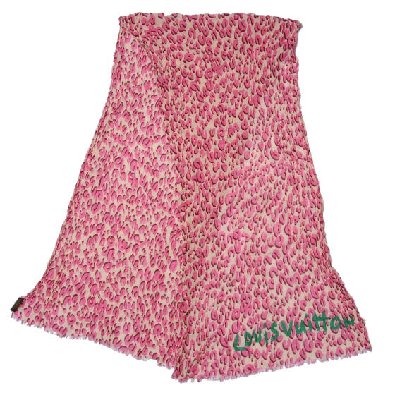 Cotton Leopard Pareo Blanc Corail