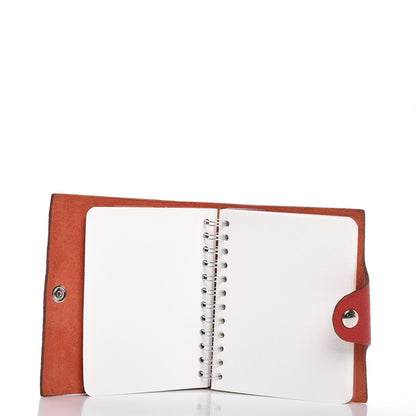Hermes Taurillon Clemence Ulysse Mini Notebook Rouge Casaque 7 of 8