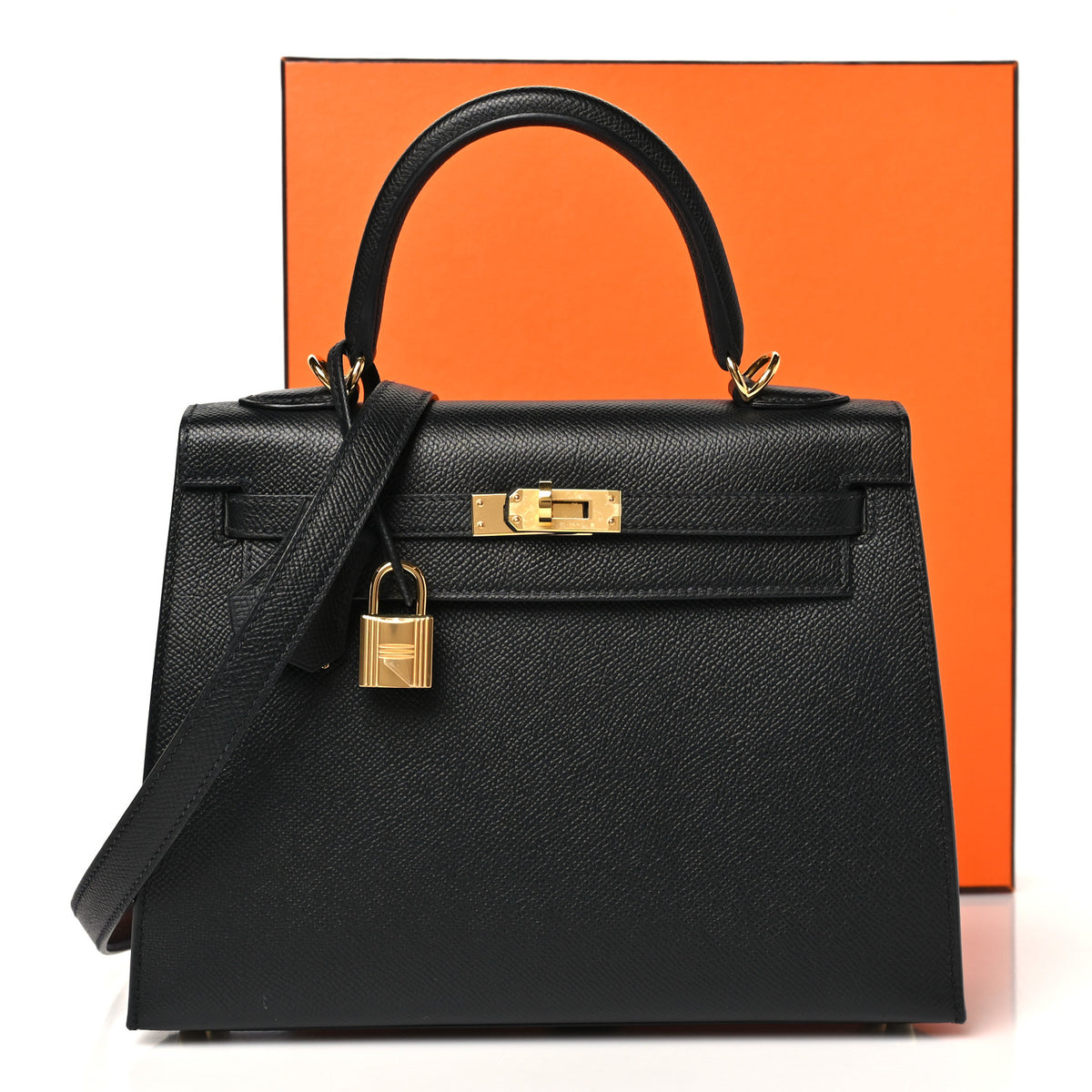 Hermes Epsom Kelly Sellier 25 Black 11 of 11