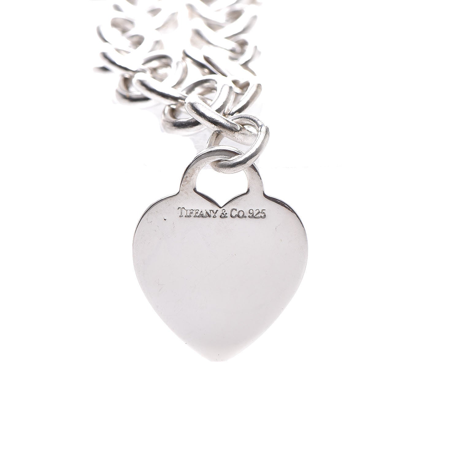 Tiffany Sterling Silver Heart Tag Charm Bracelet 5 of 5