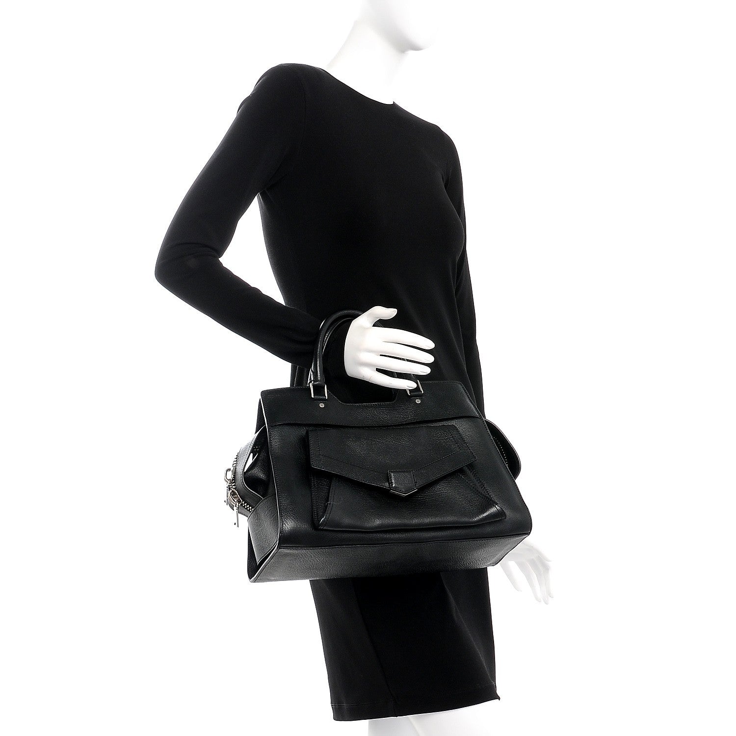 Proenza Schouler Vacchetta Calfskin Small PS13 Satchel Black 3 of 13