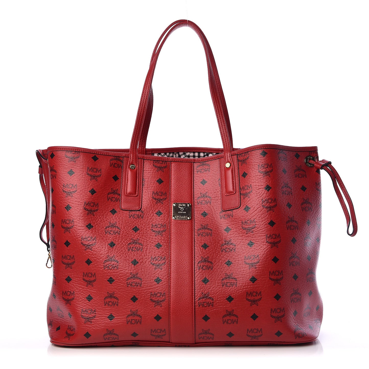 Visetos Large Liz Reversible Shopper Tote Ruby Red